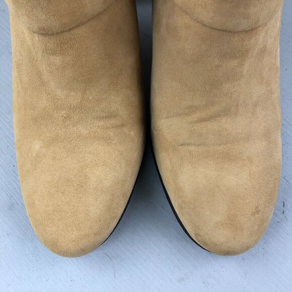 Kate Spade Women's Size 11M Tan Suede Closed Almond Toe Ankle Booties Boots - Picture 5 of 15